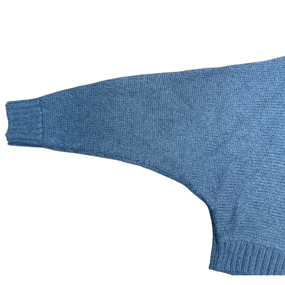 Aritzia Babaton 100% Alpaca Knit Sweater Women Size Large Blue Dolman Pullover - Picture 3 of 7